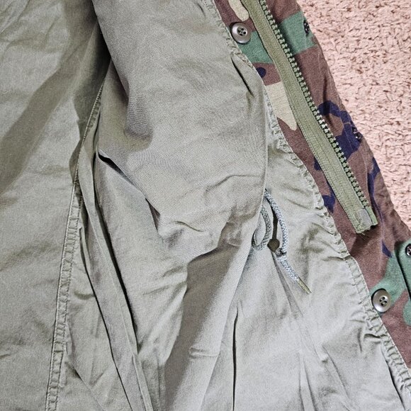 US Army Woodland M65 Field Jacket Medium Regular Engineer Brigade SSI - Picture 12 of 14